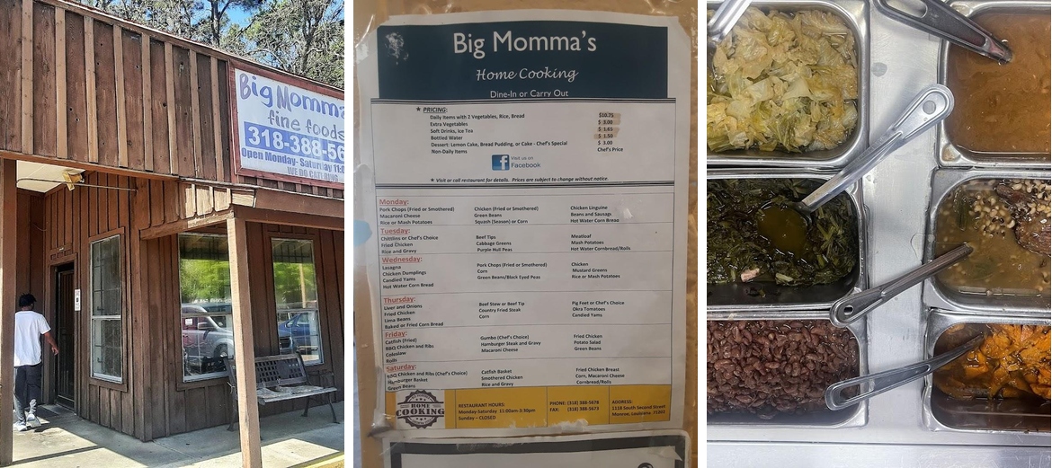 Big Momma's Fine Foods Menu
