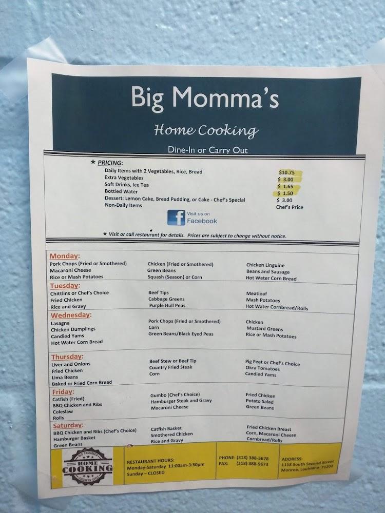 Big Momma's Fine Foods Menu image 3
